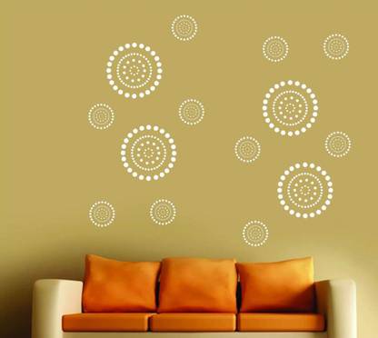 DEQUERA Plastic Sheet Reusable DIY Wall Stencil Painting for Home, Office (Multicolour, 16 x 24 Inch), Wall Painting Stencils, DS-1380 Wall Stencil Stencil