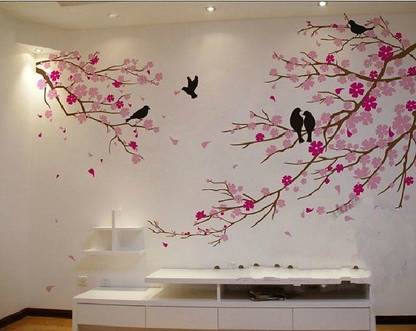 Kayra Decor Large Full Size Love Birds Wall Design Stencils For Wall Painting And Home Wall Decoration Suitable For Room Decor And Craft ( 72 x 83 Inch ) ( KHSNT347 ) KHSNT347 wall stencil Stencil