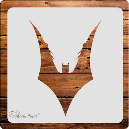 Kachi Pencil Batman Stencils for Art, Craft and Painting, Size 6 x 6 inch Reusable Stencil fo r Painting, Fabric, Glass, Wall Painting, and Craft Painting , Art & Craft Painting Stencil