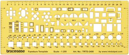Traceease Traceease Furniture Templates,House Plan,Interior Designs Stencil TRTD-2408A Furniture Template Stencil