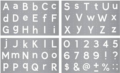 DEQUERA 2-Inch Alphabet Letter Craft Stencils - Includes Upper & Lower Case Letter Stenc ils for Painting - Large Alphabet Stencils are Great for Many Projects - 4 Piece Reusable Craft Stencil Letters Set Stencil