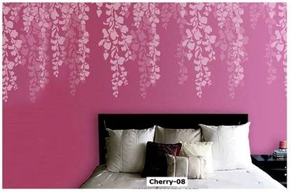 Decorze Cherry Blossom Wall Stencil CS-08 Bedroom Wall Stencil Stencil