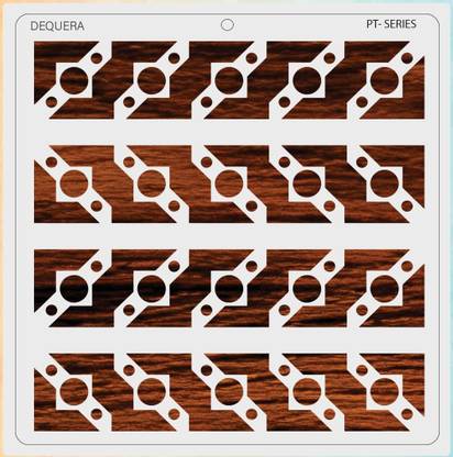 DEQUERA Pattern Reusable Stencil for Painting, Fabric, Glass, Wall , and Craft PT-066 PT-066 Modern Art & Craft Stencil Stencil