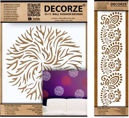 Decorze DFS-07-DB-07 Wall Painting Stencil