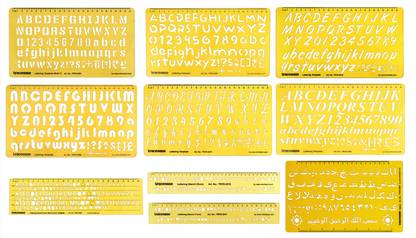 Traceease Traceease Upper and Lowercase Calligraphy Stencils Reusable Cursive DIY Craft TRTDS-3A Alphabet Template Stencil