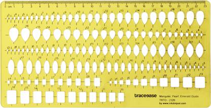 Traceease Traceease Stone Shapes Stencils Jewelry Templates Multiple Shape Drafting TRTD-2326A Jewelry Designing Template Stencil