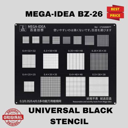 AKT QIANLI MEGA-IDEA BZ-26 UNIVERSAL BLACK Square Stencil