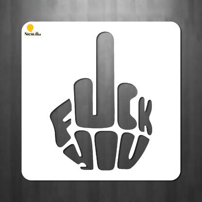 Stencilia Middle finger stencil Middle finger stencil for Art and Craft 6x6 inch Middle finger stencil for Art and Craft 6x6 inch Stencil
