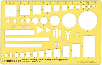 Traceease Traceease Drafting NATO Drawing Template Drawing Stencil,Designing Tool TRTD-2430A Nato Drawing Template Stencil