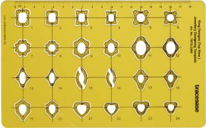 Traceease Traceease Ring Design Top View Jewelry Drafting Tool Jewellery Designing Stencil TRTD-2309A Jewelry Designing Template Stencil