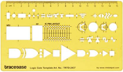 Traceease Traceease Electrical Drafting Logic Gate Template Drawing Stencil,Designing TRTD-2437A Logic Gate Template Stencil