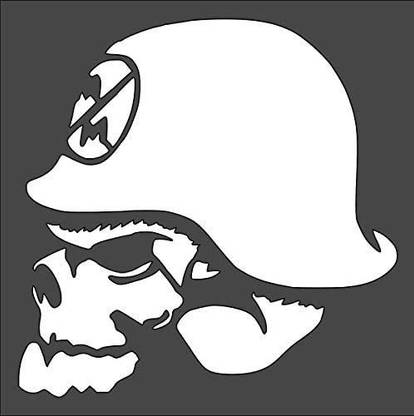 Kachi Pencil Art & Craft Layering Stencil, Military Skull Crafts, Arts, Scrapbooking - Painti ng on The Wall, Wood, Glass and Other, Reusable DIY Decorative Stencil (Craft Stencil) Stencil