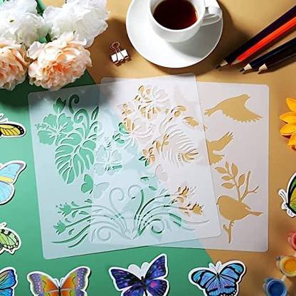 DEQUERA tencil, Tribal Stencils for Craft Size 6 x 6 Inch Pack of 1, DQL-05 Modern Craft Stencil Stencil