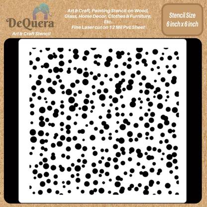 DEQUERA DeQuera Dot Design Stencil for Fabric Painting - Grimy Dots Stencil - Stencils f or Dot Painting - Dot Painting Stencils Template - Dot Stencils for Craft and Ar Modern Craft Stencil Stencil