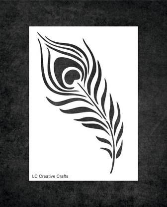 LC Creative Crafts LC00012 FEATHER Stencil