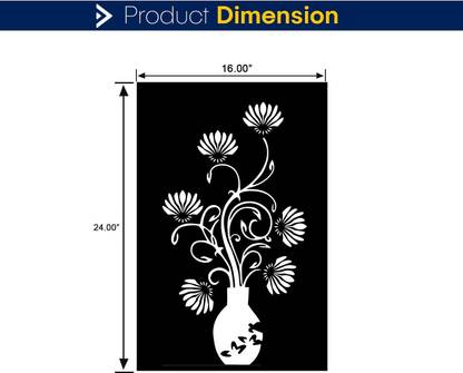JAZZIKA Wall Stencils Pack of 1 (Size:-16X24 Inch) PATTERN THEME- Nerium Oleander DIY Reusable Painting Suitable For Living Room, Room Entrance Home Wall Art Decorations Stencil