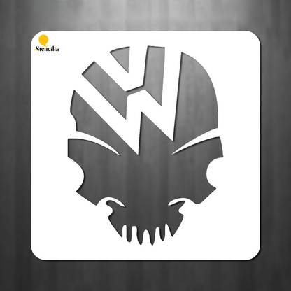 Stencilia Volkswagen skull stencil Volkswagen skull stencil for Art and Craft 6x6 inch Volkswagen skull stencil for Art and Craft 6x6 inch Stencil