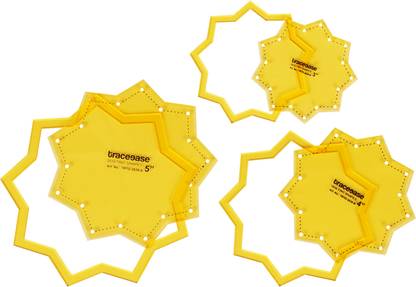 Traceease Traceease 9,point Star Quilting Template Stencils Set Of 3 - 3"/4"/5" TRTD-2639A Quilting Template Stencil