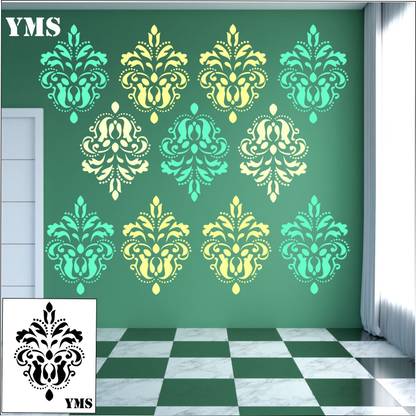 YMS Size:- 16" X 24" Floralcop Wall Stencil