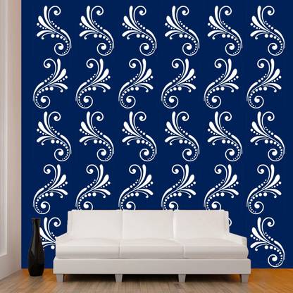 ARandNJ Painting Wall Stencils (Pack of 1, Size-16X24 Inch) TRADITIONAL ART THEME- Spiral Shape DIY Reusable Design Suitable For Bedroom, Office, Entrance, Cafe & Studio Decoration Modern Print Wall Stencil