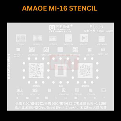 AKT AMAOE MI-16 BGA Reballing Stencil MI-16 for MT6795 CPU,MI NOTE 2,MINOTE 3, BGA Reballing Stencil MI:16 forMT6795 CPU,MI NOTE 2,MINOTE 3, MSM8956 CPU Redmi, Stencil