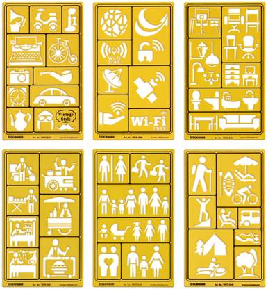 Traceease Traceease Jewelry Designing Template Drafting Tools Multi Pattern Stencils TRTD-1A Jewelry Designing Template Stencil