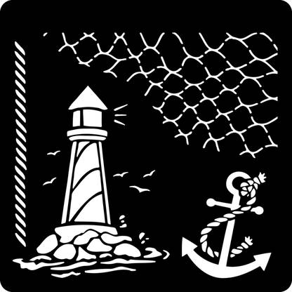 Kachi Pencil Watch Tower Craft Stencils for Wall Painting Big Size 12x12 inch Reusable Stenci l for Painting, Fabric, Glass, Wall Painting, and Craft Painting, 2205 , Art & Craft Painting Stencil
