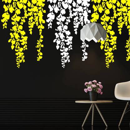 JAZZIKA Stencils for wall Painting (Size:- 24X40 Inch) Theme- Cherry Falling Leaf DIY Reusable Painting Design Ideal For Home Entrance, Kids Room, Bedroom, Office, Drawing Room & Living Room Decoration Modern Home Wall Arts Stencil