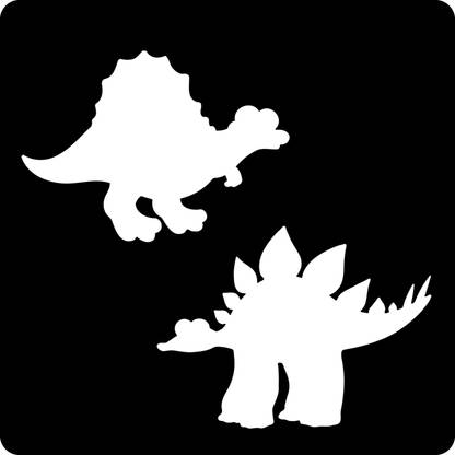 Kachi Pencil Baby Dinosaur Craft Stencils for Wall Painting Big Size 12x12 inch Reusable Sten cil for Painting, Fabric, Glass, Wall Painting, and Craft Painting, 1960 , Art & Craft Painting Stencil