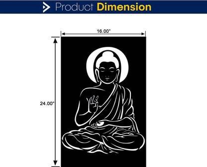 JAZZIKA Wall Stencil Pack of 1 (Size:- 16X24 Inch) Pattern Theme- Peaceful Buddha DIY Reusable Painting Design Ideal For Bedroom, Home Entrance Living Room, Drawing Room & Office Decoration Wall Arts Stencil