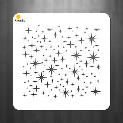 Stencilia Galaxy pattern stencil Galaxy pattern stencil for Art and Craft 6x6 inch Galaxy pattern stencil for Art and Craft 6x6 inch Stencil