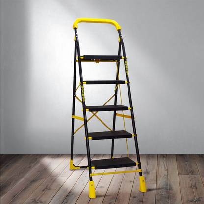TNT The Next Trend Cameo 5 Step Heavy Duty Steel Ladder with Anti Slip and Anti Skid Shoes FRP Ladder