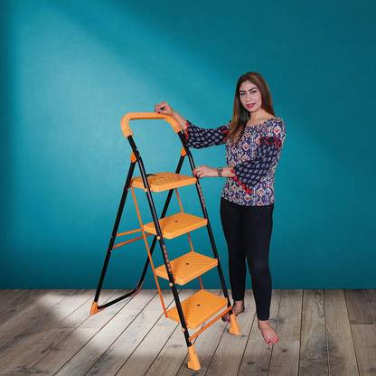 PARASNATH 4 Step Kohinoor ladder anti-skid Folding ladder made in india Mild Steel Ladder