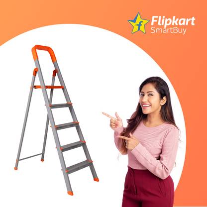 Flipkart SmartBuy 5 - STEP HYBRID HEAVY DUTY ALUMINUM STEP LADDER Steel Ladder
