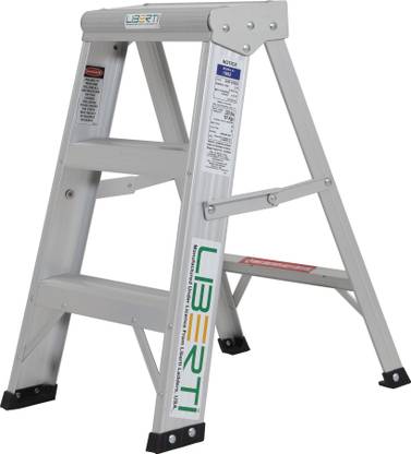 LIBERTI Aluminum 2 Step Ladder - 2 ft Multipurpose Folding for Home with Anti Skid shoes Aluminium Ladder