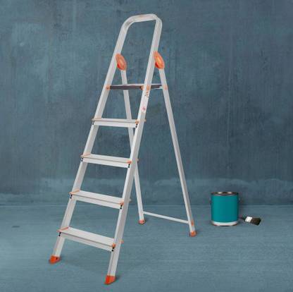 Bathla Advance Carbon 5 Step - Orange Aluminium Ladder