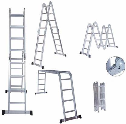 Equal 15ft Aluminium Foldable Multipurpose Ladder/Extension Ladder/Portable Aluminium Ladder