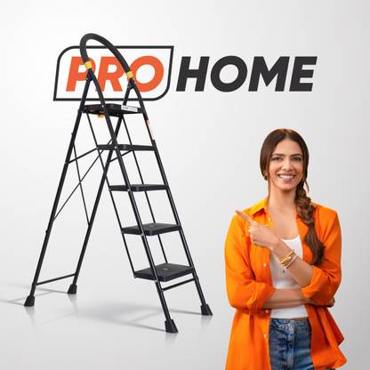 ProHome 5 Step Steel Ladder for Home With Anti Skid shoes Steel Ladder