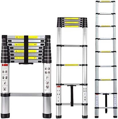 BUCKETLIST ® 8.5FT/2.6m Aluminum Extension Telescopic 9 Step Ladder Max Load 150Kg Aluminium Ladder