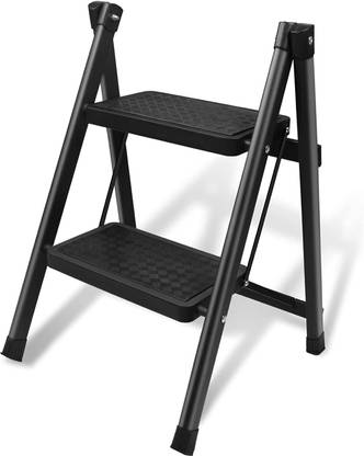 Flipkart Perfect Homes ® 2 Step Ladder, Steel Folding Step Stool Anti-Slip with Wide Pedals Aluminium Ladder