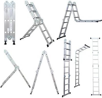 Aardwolf Quickfit Multi Purpose Extension Ladder (4 x 3|12FT) with platform Aluminium Ladder