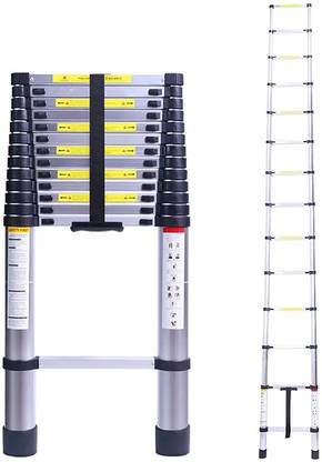 Smarty 17 Feet Portable Adjustable Lightweight Compact Stable 5.2 Meter Telescopic Aluminium Ladder