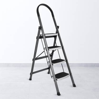 KEEPWELL Heavy Duty 4 Step Ladder for Home, Household Ladder Steel Ladder