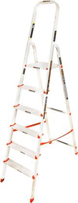 EUROSTAR 6 Steps ladder for home With Anti Slip Shoes Aluminium Ladder