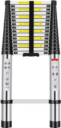 WB WELBUILT 6.2m (20.5 Ft.) Extension Portable With EN-131 Certified Telescopic Aluminium Ladder