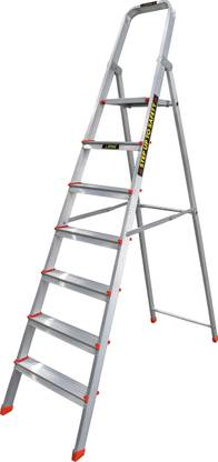 EMAC Aluminium Heavy-Duty 7 Steps Ladder for Home-6.56 Feet(200 CM) Anti Slip Folding Aluminium Ladder