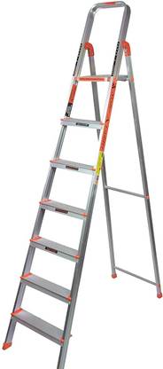 COMFORT Creation Style-A Foldable Aluminium Ladder (7-Step Heavy Duty Ladder with Wide Steps) Aluminium Ladder
