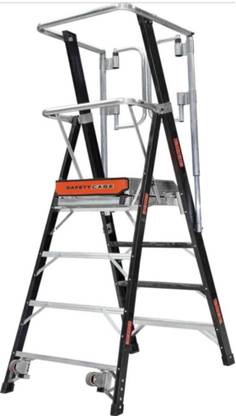 Little Giant 3 Step + Platform FRP Cage Ladder FRP Ladder