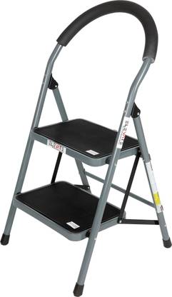 G A ENGINEERING CO 2 Step Ladder/ Ladder for Home Wide Anti-Skid Metal Steps-200kg capacity Steel Ladder