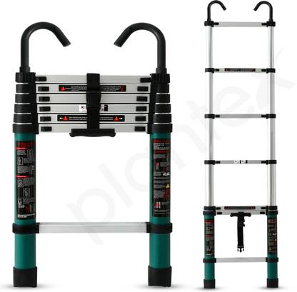 Plantex 2 Meter Telescopic Ladder for Home/Heavy Duty Portable Aluminum Ladder 7 Feet Aluminium Ladder